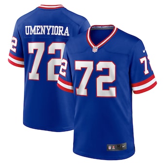 mens nike osi umenyiora royal new york giants classic retire